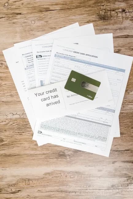Credit report and financial documents